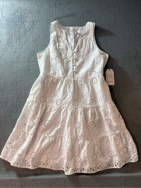 Time and Tru - White Eyelet Tiered Sundress